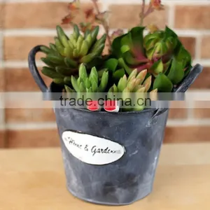 ZARA Country Style Retro Small Tin Flower Bucket thumbnail-1