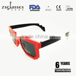 Custom Plastic Sunglasses Pixel Sunglasses 2016 thumbnail-1