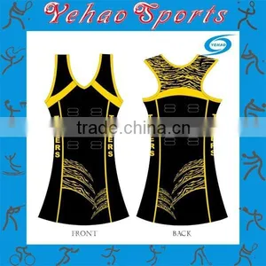Wholesale Cheap Price Netball Dress Design Color Black thumbnail-1