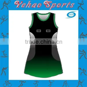 Green Color for Girls Custom Netball Dress thumbnail-1