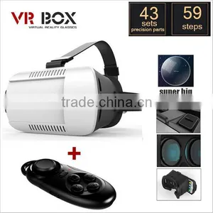 VR BOX II 2.0 3D Glasses Helmet VR Glasses Virtual Reality Headmount + Bluetooth Controller+Wired Selfie Stick+Fish Eye Lens thumbnail-1