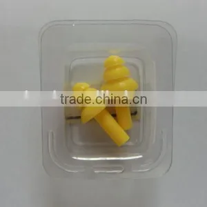 Brand Silicone Ear Plugs SNR:27db Silicone Ear Plugs With String Polyurethane Material Ear Plug Stop Noise Silicon Ear Plug thumbnail-3