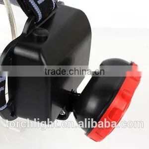 3W Ultra Bright 2 White LED Headlight Headlamp 3 Modes 2LED Red Flashlight for Outdoor thumbnail-2