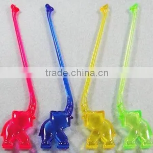 Elephant Swizzle Stick / Muddler / Plastic Elephant Stirrer / Drink Stirrer thumbnail-1