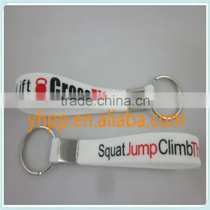 Custom Squat Jump Climb Throw Lift CrossFit Cross Fit Silicone Wristband Key Tag Holder thumbnail-5