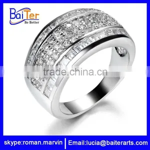 Custom Wholesale Women's 18K Gold Plated Night Club Empire Cool CZ Copper Rings for Girls thumbnail-1