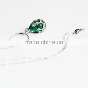 High Quality Green Metal Enamel Pendant thumbnail-5