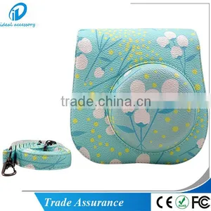 New Hot Sale Flower Style Leather Fujifilm Instax Mini8 Camera Shoulder Bag Case thumbnail-1