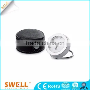 Desktop Table Digital Art Alarm Clock Roll , Leather Travel Clock thumbnail-4