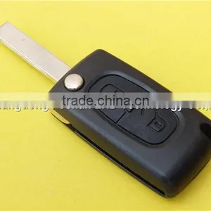 2 Button Flip Remote Key Fob Case Shell for Peugeot 407 CE0536 thumbnail-4