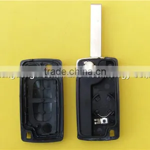2 Button Flip Remote Key Fob Case Shell for Peugeot 407 CE0536 thumbnail-5