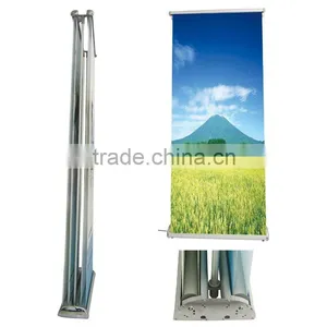 Double Sides Motorized, Scrolling Banner Stand thumbnail-1