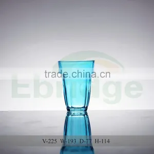 Colorful Light Blue Painted Glass Tea Cups for Drinking thumbnail-1