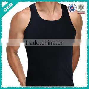 Sleeveless Black Shirt/Top Big and Wide Singlets /Sports Singlets (lyt010133) thumbnail-1
