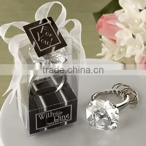Wholesale Crystal Diamond Top Key Ring/keychain/keyholder for Wedding thumbnail-2