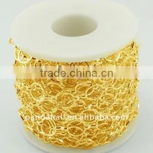 Handmade Brass Mother-Son Combined Safety Yellow Jewelry Chains(CHR100-CK26-G) thumbnail-1