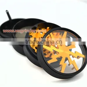 Thorinder GRINDER Lightning Herb Grinder 4 Part Golden Grinders Zip Grinder thumbnail-2