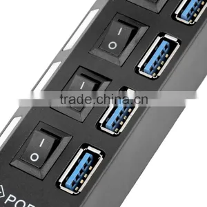 Wholesale High Speed Mini 4 Ports USB 3.0 Hub USB Port For Laptop PC Computer Laptop Peripherals Accessories Free Drop Shipping thumbnail-5