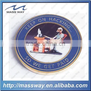 High Grade Custom Etched Enamel Metal Token Coin thumbnail-2