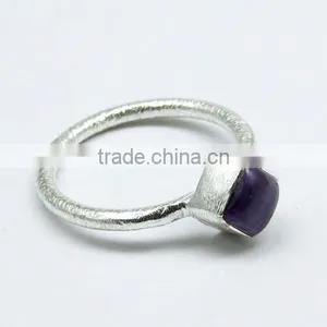 Square Shape Purple Amethyst 925 Sterling Silver Ring, Silver Jewelry Wholeseller, 925 Sterling Silver Jewelry thumbnail-1
