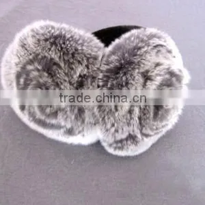 Wholesale Price Rex Rabbit Fur Earmuff for Women/winter Fur Earmuff thumbnail-1