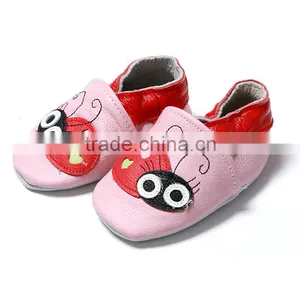 2016 Sping Summer Fall Pink Red Bee Pattern Baby Leather Shoes thumbnail-1