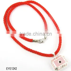 Popular Rectangle Red Turkish Eye Charm Jewelry Necklace thumbnail-1