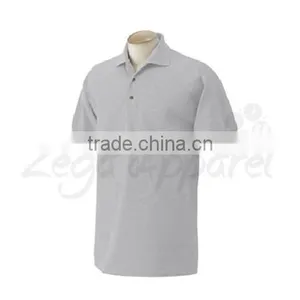 Oem Printed White Polo T-shirt With Rib Sleeve thumbnail-1