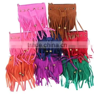 High Quality Colorful Suede Tassel Bag thumbnail-6