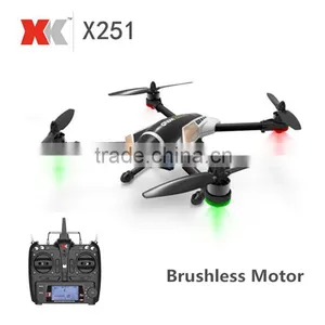 XK X251 Brushless Motor 2.4G 4CH 6 Axle 3D Flips RC Quadcopter RTF With Remoter Controller X4 Transmitter thumbnail-1