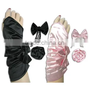 Wholesale Cheap Custom Fingerless Bridal Satin Gloves thumbnail-1