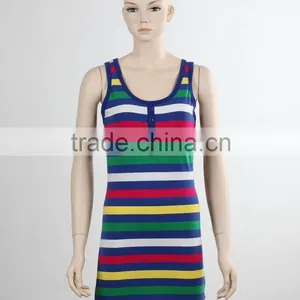 F5S15103 Women Fashion Design Fitness Dress Tank Top thumbnail-1