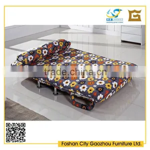 Rural Style Flower Sofa Cum Bed Fabric Fold Out Sofa Bed With Arms for Home Furniture thumbnail-2