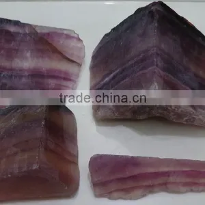 Natural Flourite Gemstone Rough Non-treated Purple Color Shaded thumbnail-1