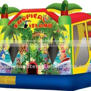 Inflatable Combo Slide Tropical Island A2110 thumbnail-1