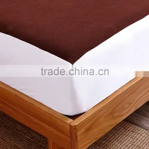 TPU Laminated Waterproof Brown Queen Polar Fleece Fitted Sheets thumbnail-3