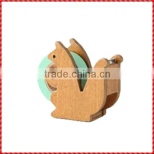 Funny Resin Woodlike Squirrel Handmade Vintage Tape Dispensers thumbnail-1