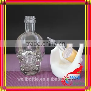 Trande Assurance Pink 30ml Eye Glass Skull Dropper Bottle With Glass Vials thumbnail-1