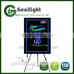 2016 Hot Sale 40*60 CM LED Writing Can Use Power Bank Acrylic LED Sign Board thumbnail-2