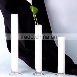 Creative Artistical Straight Shape Painted High Quality Glass Vase for Decoration thumbnail-1