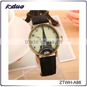 Wholesale Newest Retro Canvas Tower Watch Design thumbnail-1