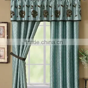 Flocking Curtain With Lining thumbnail-1