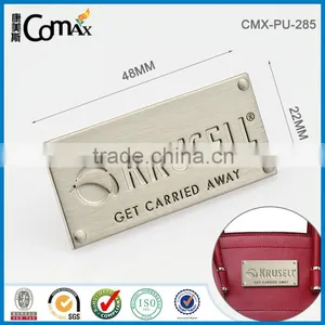 Wholesale Fashion Engraved Custom Metal Bag Label for Handbag thumbnail-1