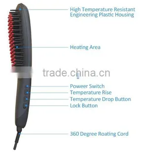 Second Generation 2 IN 1 Anion LCD Hair Straightener Comb Hair Brush Straightener thumbnail-5