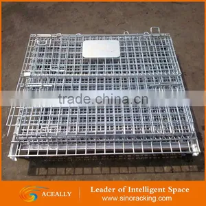 Aceally Foldable Metal Cage Pallet/wire Mesh Pallet Container/euro Cages Pallet thumbnail-1