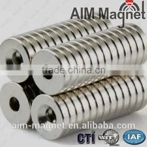 N42 Disk Neodymium Magnet 1/2x1/8" With Countersunk Hole thumbnail-1
