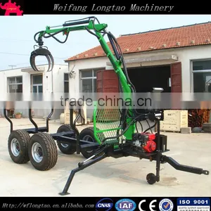 Top Quality! Log Trailers With Grapple/ Log Loader Trailer With Crane thumbnail-5