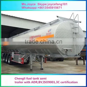45000liters Stainless Steel Oil Liquid Semi-trailer Fuel Tank thumbnail-2