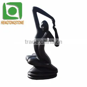 Modern Art Black Marble Abstract Sculpture thumbnail-2