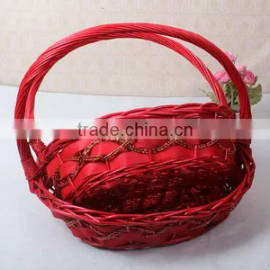 New Arrival 100% Handmade Wicker Fruit Basket for Sale thumbnail-1